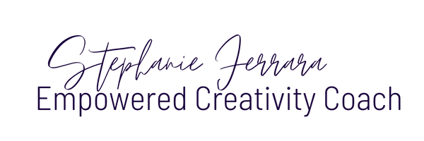 site logo reads Stephanie Ferrara Empowered Creativity Coach